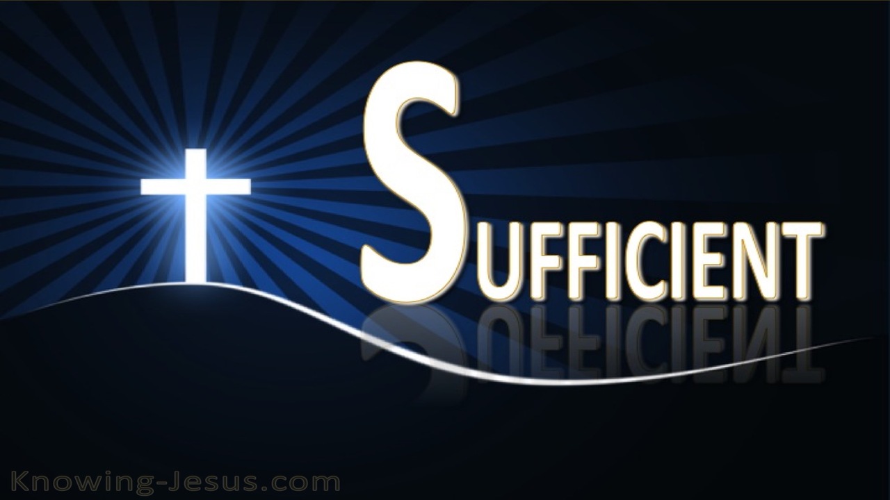 2 Corinthians 3:5 Our Sufficient Saviour (devotional)09-10 (blue)